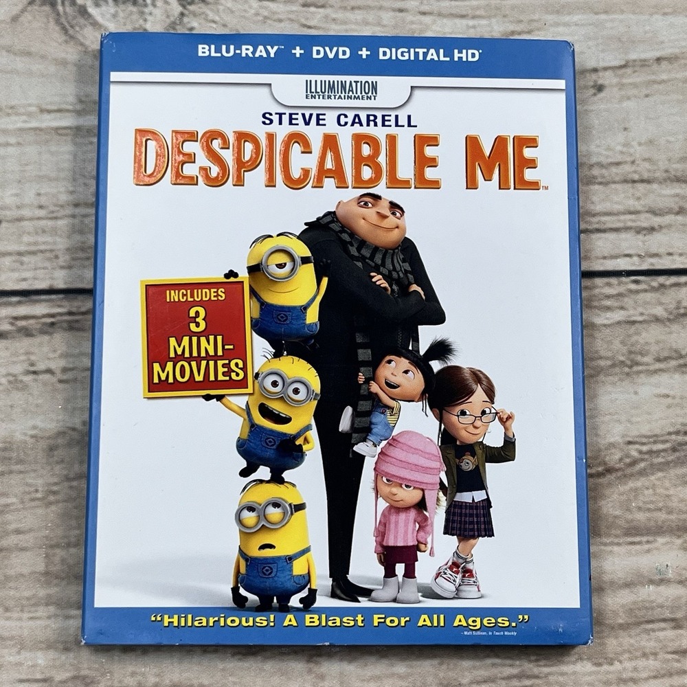 Despicable Me (Blu-ray/DVD, 2012, Includes Digital HD Copy 3‎ Mini Movies